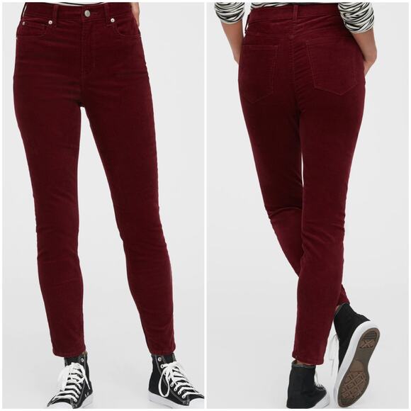 Gap Jean Leggings Maroon Burgundy Skinny Jeans Size 0/25 - Picture 1 of 7
